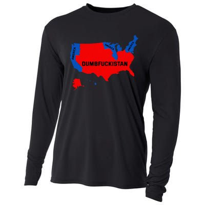 Election Map 2024 United States Of America Dumbfuckistan Cooling Performance Long Sleeve Crew