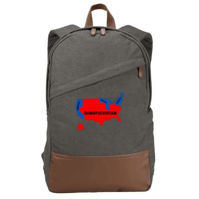 Election Map 2024 United States Of America Dumbfuckistan Cotton Canvas Backpack