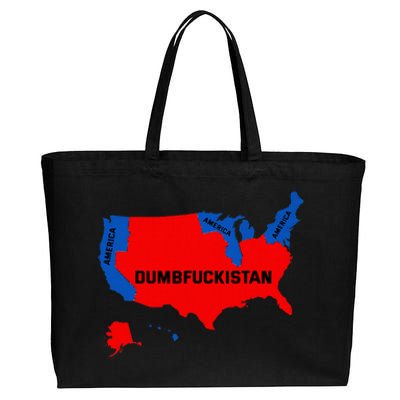 Election Map 2024 United States Of America Dumbfuckistan Cotton Canvas Jumbo Tote