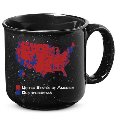 Election Map 2024 United States Of America Dumbfuckistan 15oz Campfire Ceramic Mug