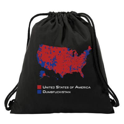 Election Map 2024 United States Of America Dumbfuckistan Drawstring Bag