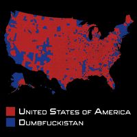 Election Map 2024 United States Of America Dumbfuckistan Drawstring Bag