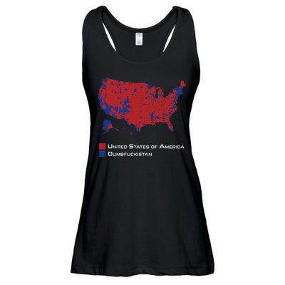 Election Map 2024 United States Of America Dumbfuckistan Ladies Essential Flowy Tank