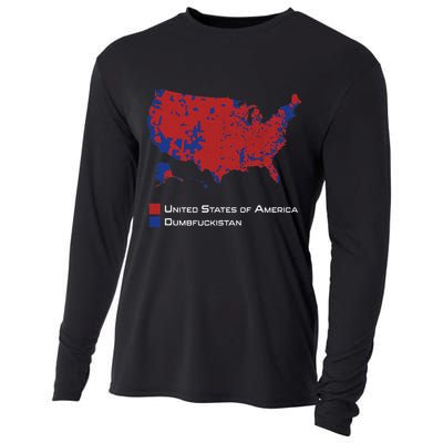 Election Map 2024 United States Of America Dumbfuckistan Cooling Performance Long Sleeve Crew