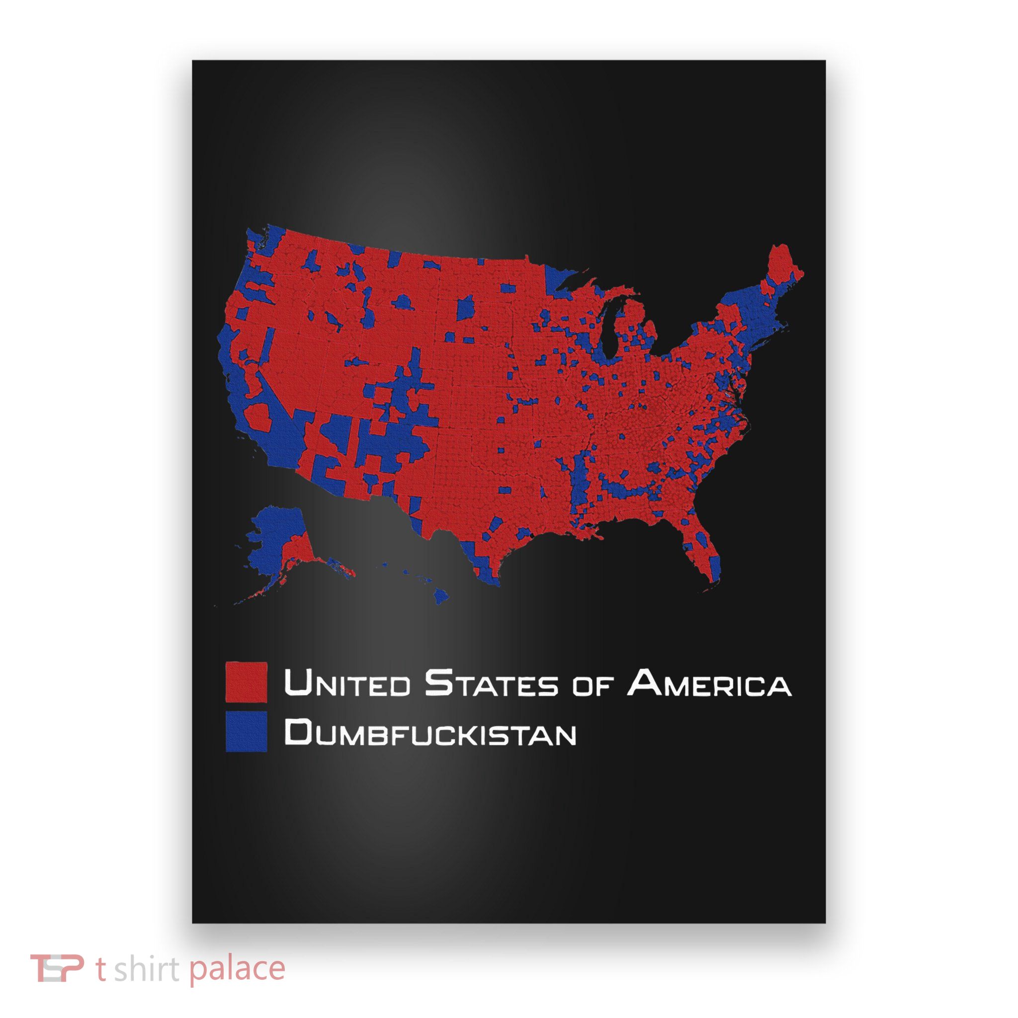 Election Map 2024 United States Of America Dumbfuckistan Poster