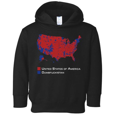 Election Map 2024 United States Of America Dumbfuckistan Toddler Hoodie