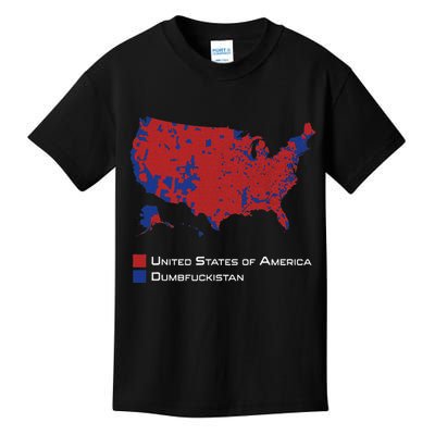 Election Map 2024 United States Of America Dumbfuckistan Kids T-Shirt