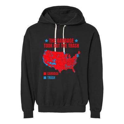 Electoral Map 2024 The Garbage Took Out The Trash Garment-Dyed Fleece Hoodie