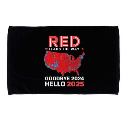 Election Map 2024 Usa Goodbye 2024 Hello 2025 Microfiber Hand Towel