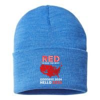 Election Map 2024 Usa Goodbye 2024 Hello 2025 Sustainable Knit Beanie
