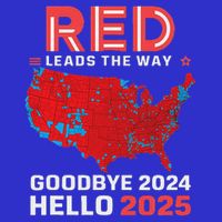 Election Map 2024 Usa Goodbye 2024 Hello 2025 Sustainable Knit Beanie