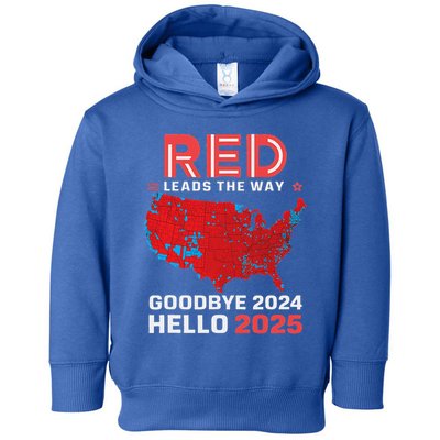 Election Map 2024 Usa Goodbye 2024 Hello 2025 Toddler Hoodie
