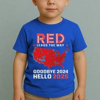 Election Map 2024 Usa Goodbye 2024 Hello 2025 Toddler T-Shirt