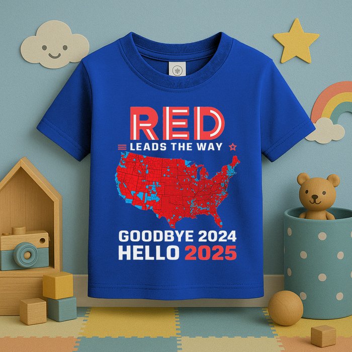 Election Map 2024 Usa Goodbye 2024 Hello 2025 Toddler T-Shirt