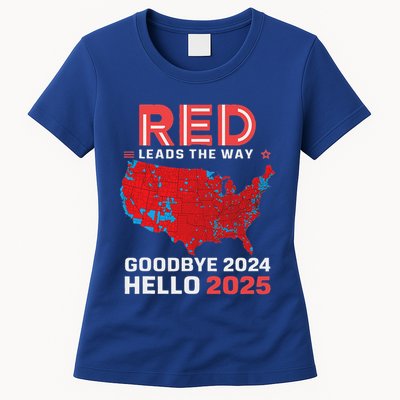 Election Map 2024 Usa Goodbye 2024 Hello 2025 Womens T-Shirt