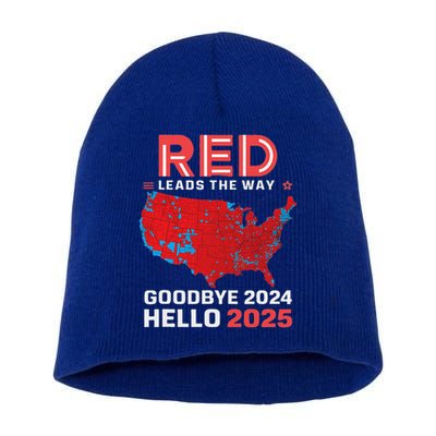 Election Map 2024 Usa Goodbye 2024 Hello 2025 Short Acrylic Beanie