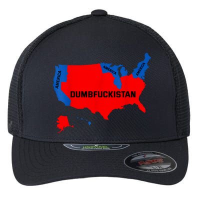 Election Map 2024 United States Of America Dumbfuckistan Flexfit Unipanel Trucker Cap