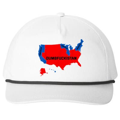 Election Map 2024 United States Of America Dumbfuckistan Snapback Five-Panel Rope Hat