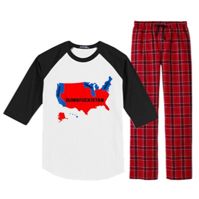 Election Map 2024 United States Of America Dumbfuckistan Raglan Sleeve Pajama Set