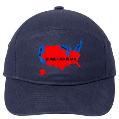 Election Map 2024 United States Of America Dumbfuckistan 7-Panel Snapback Hat