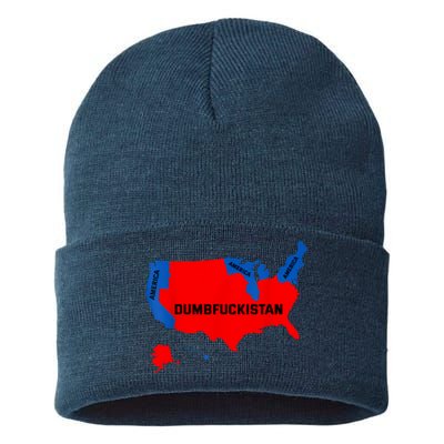 Election Map 2024 United States Of America Dumbfuckistan Sustainable Knit Beanie