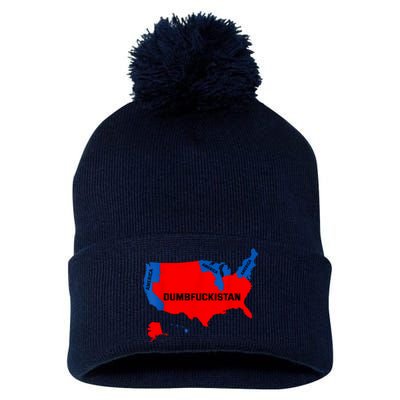 Election Map 2024 United States Of America Dumbfuckistan Pom Pom 12in Knit Beanie