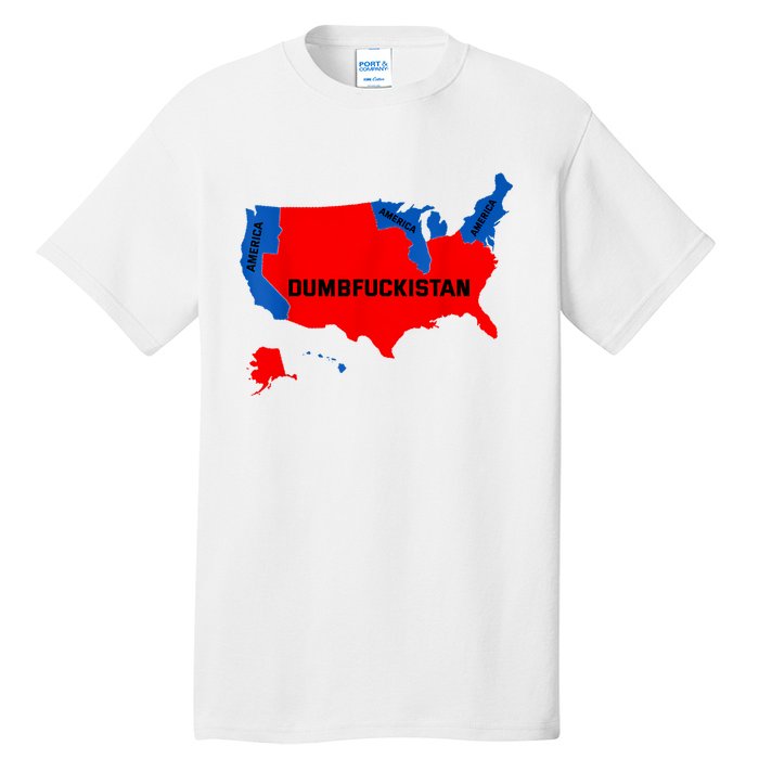 Election Map 2024 United States Of America Dumbfuckistan Tall T-Shirt