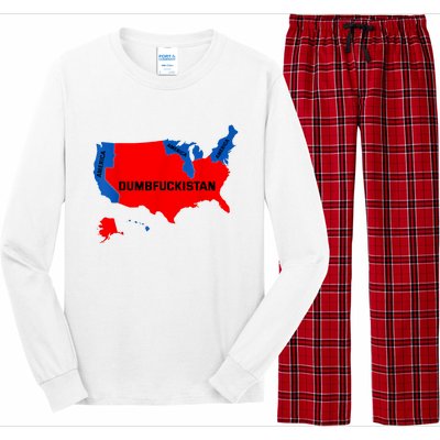 Election Map 2024 United States Of America Dumbfuckistan Long Sleeve Pajama Set