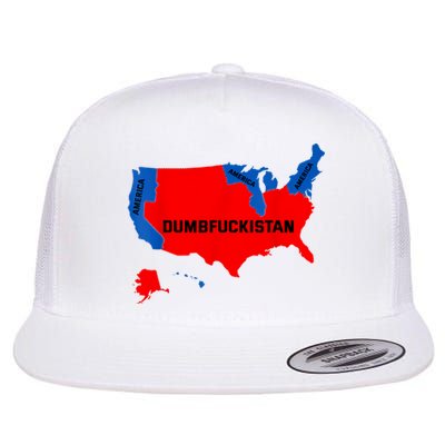 Election Map 2024 United States Of America Dumbfuckistan Flat Bill Trucker Hat