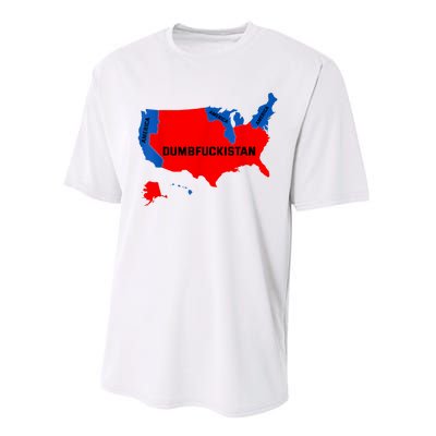 Election Map 2024 United States Of America Dumbfuckistan Performance Sprint T-Shirt