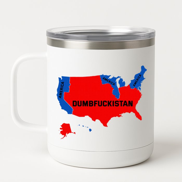 Election Map 2024 United States Of America Dumbfuckistan 12 oz Stainless Steel Tumbler Cup