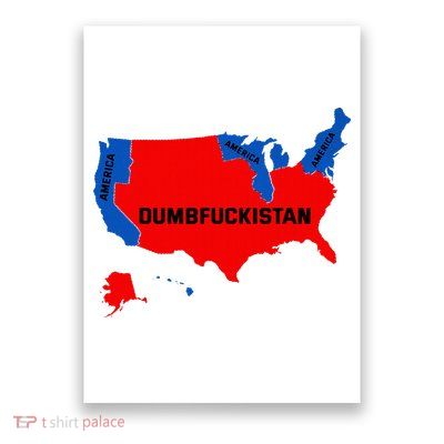 Election Map 2024 United States Of America Dumbfuckistan Poster