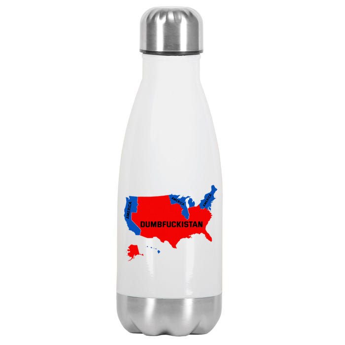 Election Map 2024 United States Of America Dumbfuckistan Stainless Steel Insulated Water Bottle