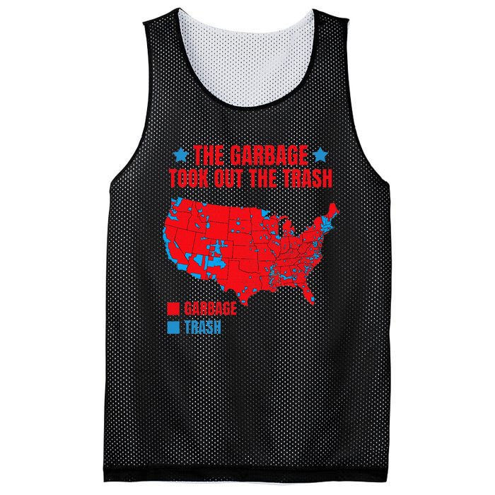 Electoral Map 2024 The Garbage Took Out The Trash Trump 312 Mesh Reversible Basketball Jersey Tank