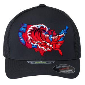 Election Map 2024 Presidential Race Red Republican Wave Flexfit Unipanel Trucker Cap