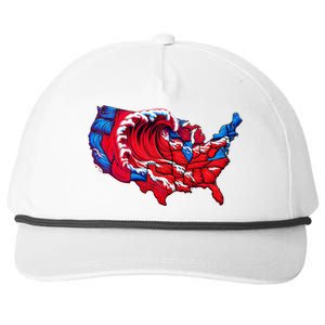 Election Map 2024 Presidential Race Red Republican Wave Snapback Five-Panel Rope Hat