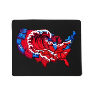 Election Map 2024 Presidential Race Red Republican Wave Mousepad