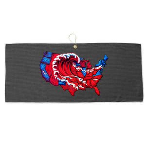 Election Map 2024 Presidential Race Red Republican Wave Large Microfiber Waffle Golf Towel