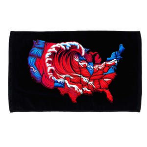 Election Map 2024 Presidential Race Red Republican Wave Microfiber Hand Towel