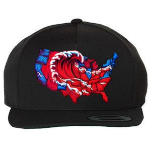 Election Map 2024 Presidential Race Red Republican Wave Wool Snapback Cap