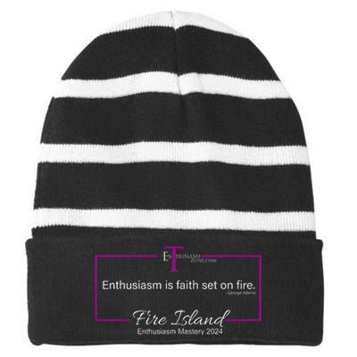 Enthusiasm Mastery 2024 Striped Beanie with Solid Band