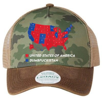 Election Map 2024 United States Of America Dumbfuckistan Legacy Tie Dye Trucker Hat