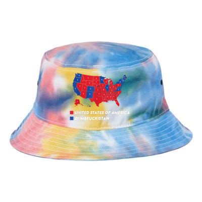 Election Map 2024 United States Of America Dumbfuckistan Tie Dye Newport Bucket Hat