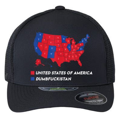 Election Map 2024 United States Of America Dumbfuckistan Flexfit Unipanel Trucker Cap