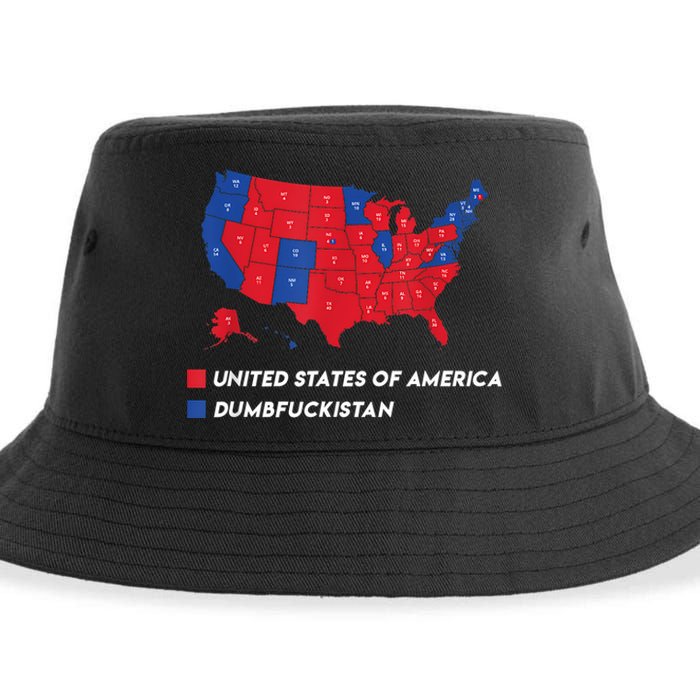 Election Map 2024 United States Of America Dumbfuckistan Sustainable Bucket Hat