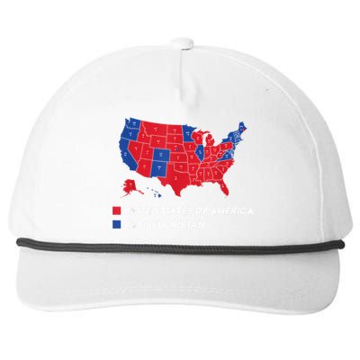 Election Map 2024 United States Of America Dumbfuckistan Snapback Five-Panel Rope Hat