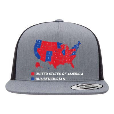 Election Map 2024 United States Of America Dumbfuckistan Flat Bill Trucker Hat