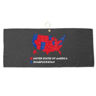 Election Map 2024 United States Of America Dumbfuckistan Large Microfiber Waffle Golf Towel