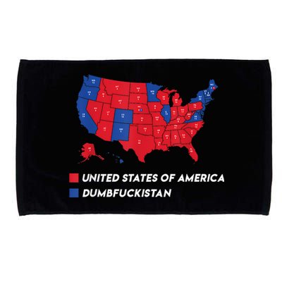 Election Map 2024 United States Of America Dumbfuckistan Microfiber Hand Towel