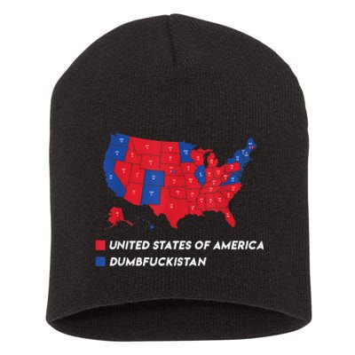 Election Map 2024 United States Of America Dumbfuckistan Short Acrylic Beanie